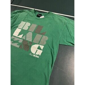 Men’s VINTAGE Billabong Short Sleeve Green T-Shirt Tee LARGE Surfer Grunge Y2K